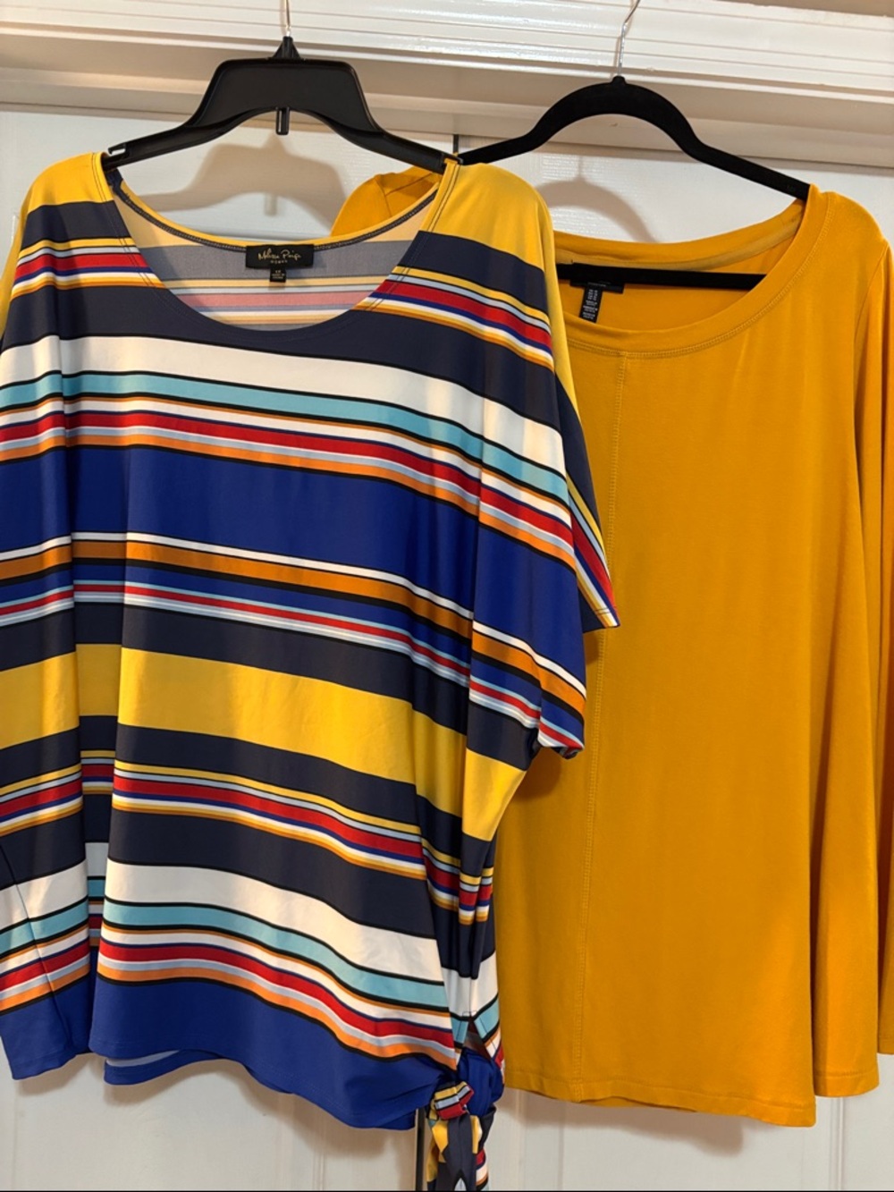 Woman’s. Blouse bundle  stripe & solid 1x